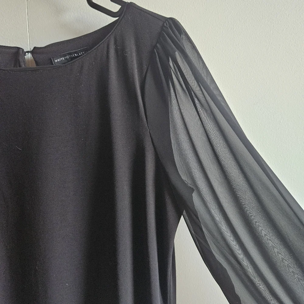 WHBM Chiffon-Sleeve Boatneck Top in Women's M - Picture 7 of 16